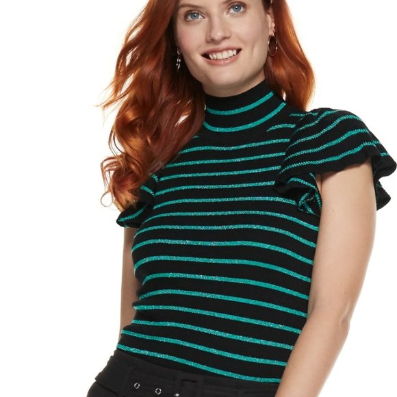 NWT Nine West Flutter short Sleeve Sweater Sizes XS  or S - Picture 1 of 9